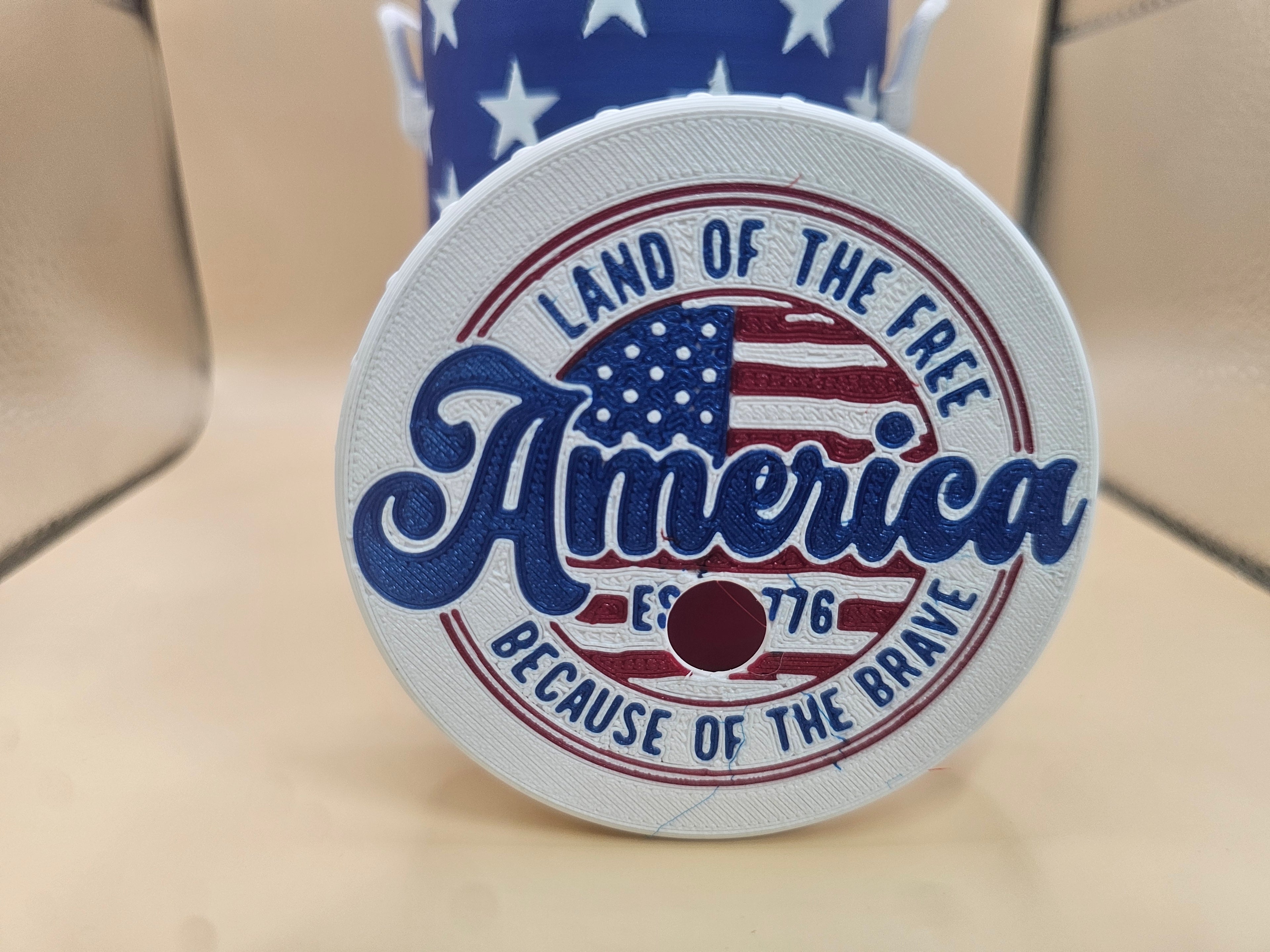 Patriotic 12oz Can Cooler