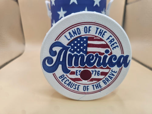 Patriotic 12oz Can Cooler
